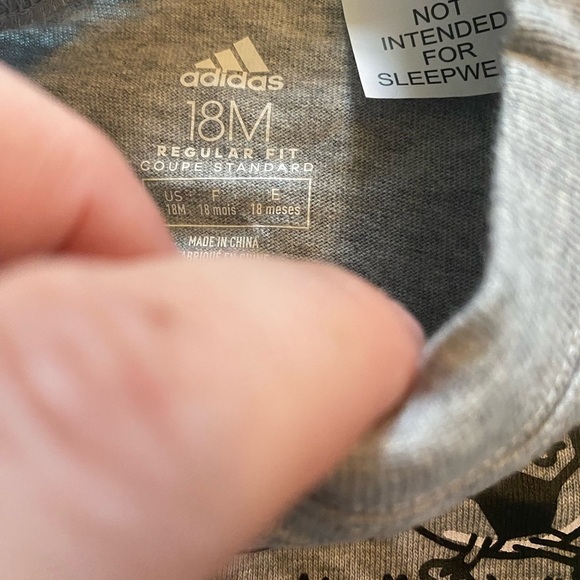 Adidas Gray Bodysuit with Playful Cartoon Design - Picture 5 of 6